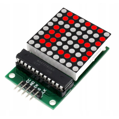 Matryca LED 8x8 czerwona 32x32mm sterownik MAX7219